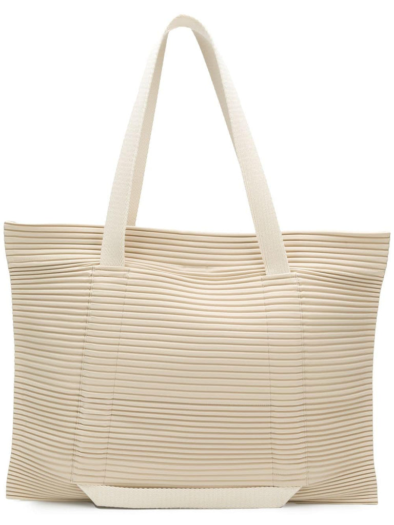 pleated shopper tote