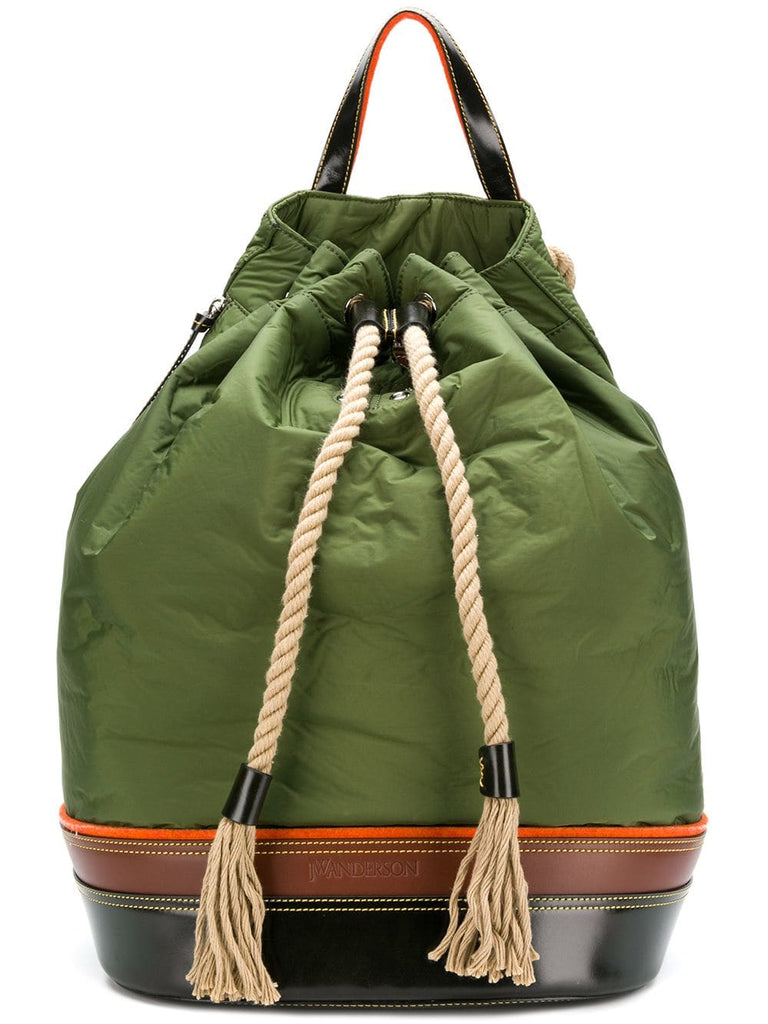 colour-block Drawstring backpack