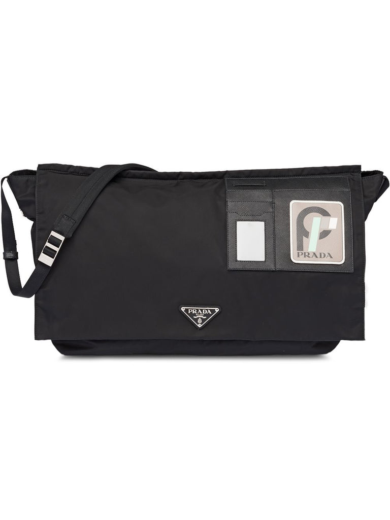 logo patch shoulder bag