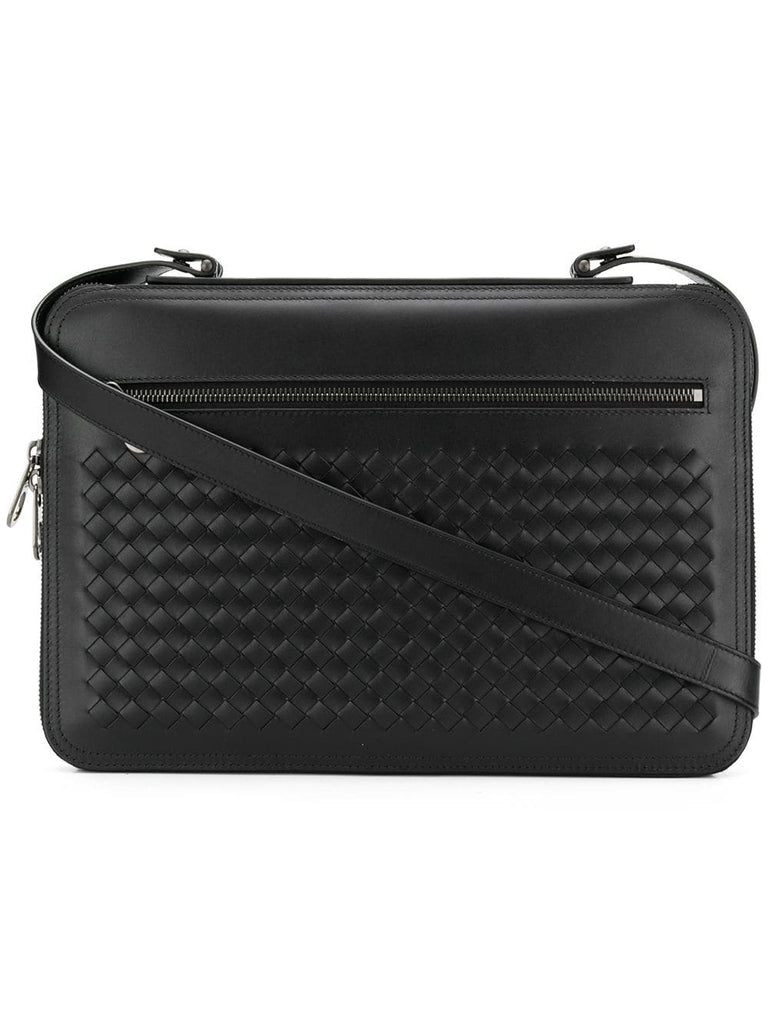 Intrecciato weave briefcase