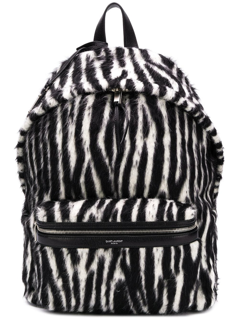 City zebra print backpack