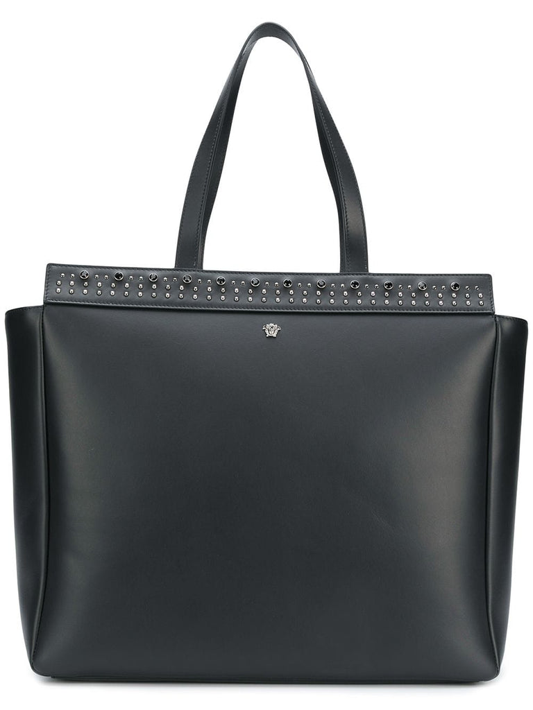 micro-studded tote bag