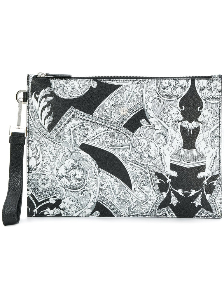 Baroque print clutch