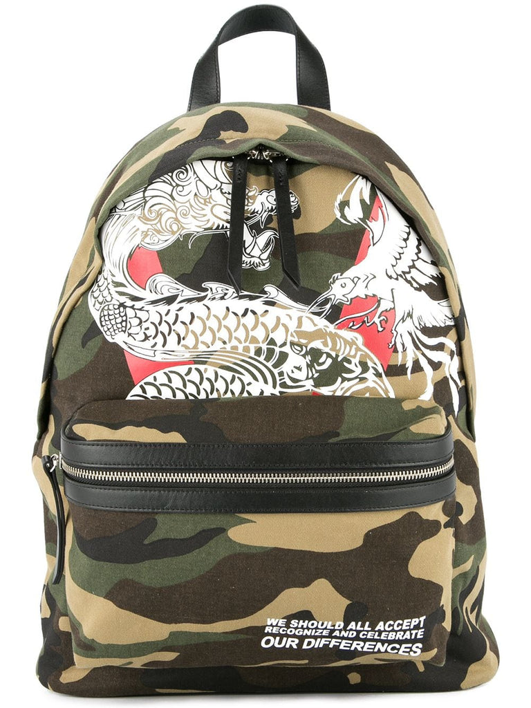 Dragon print backpack