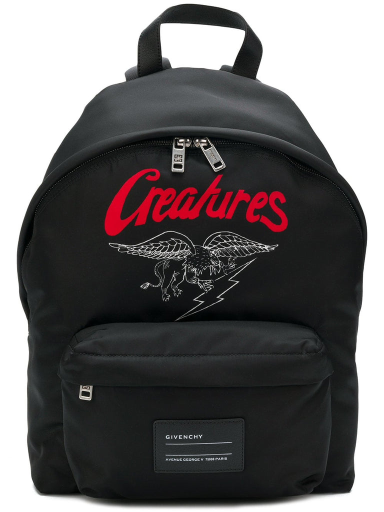 creatures motif backpack