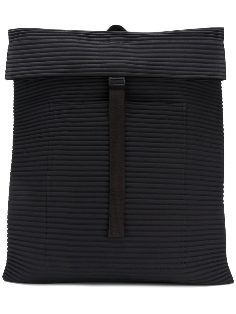 pleated rectangle backpack