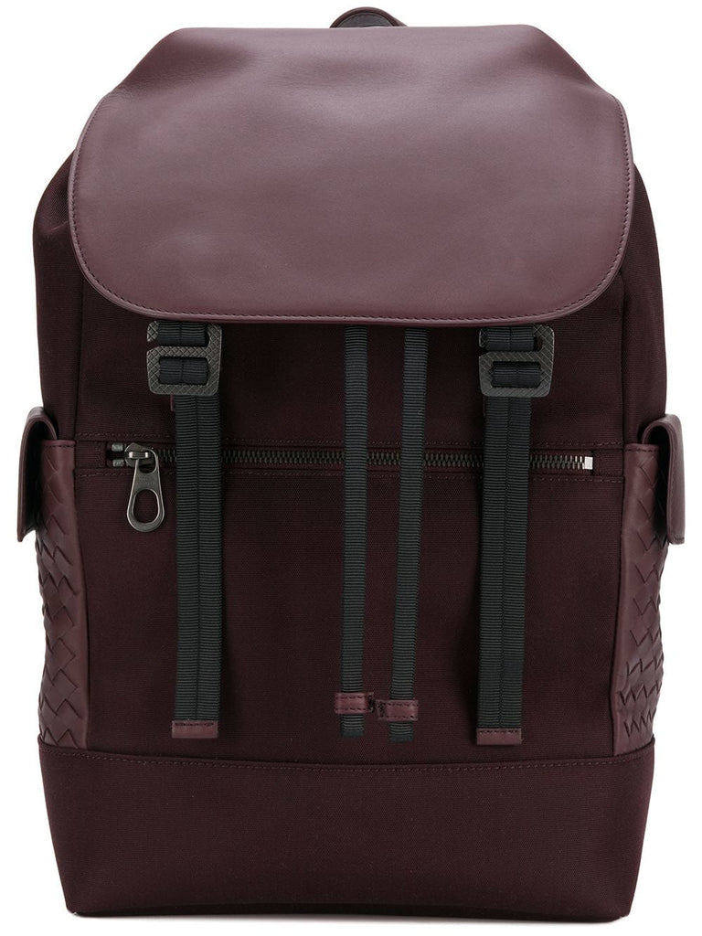 Intrecciato panel backpack