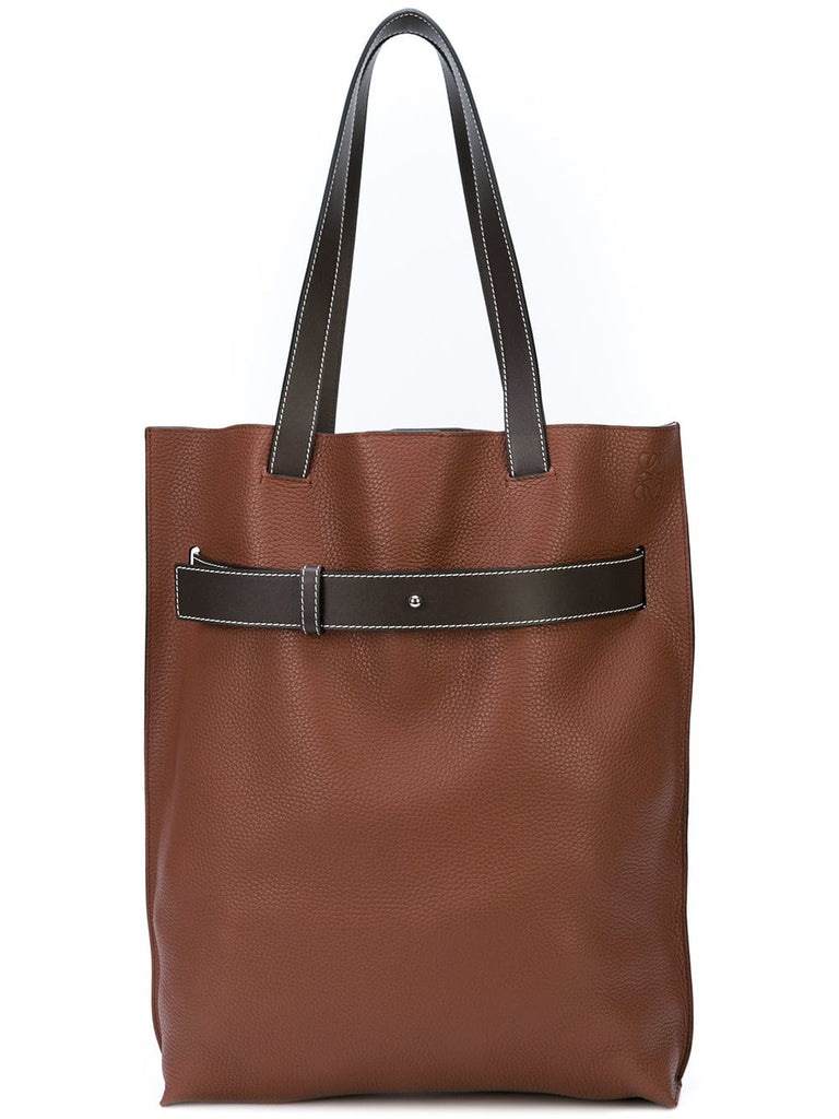 strap vertical tote bag