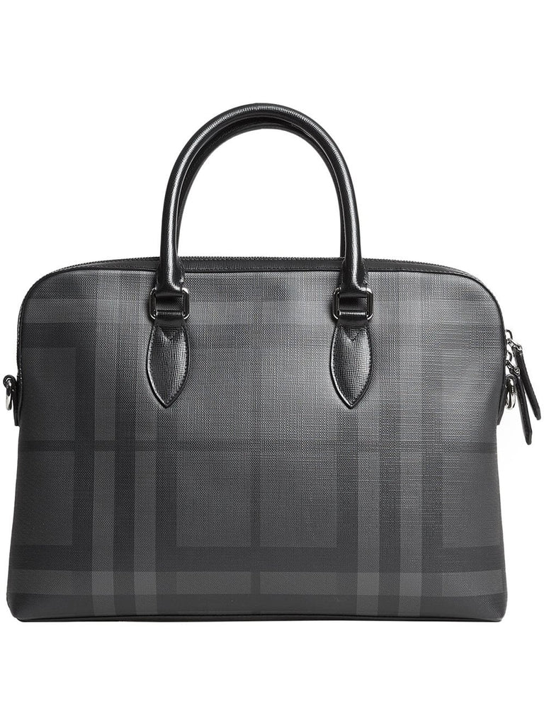 London Check Slim Barrow tote