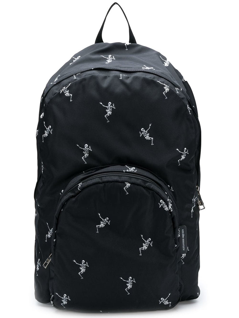 Dancing Skeleton print backpack