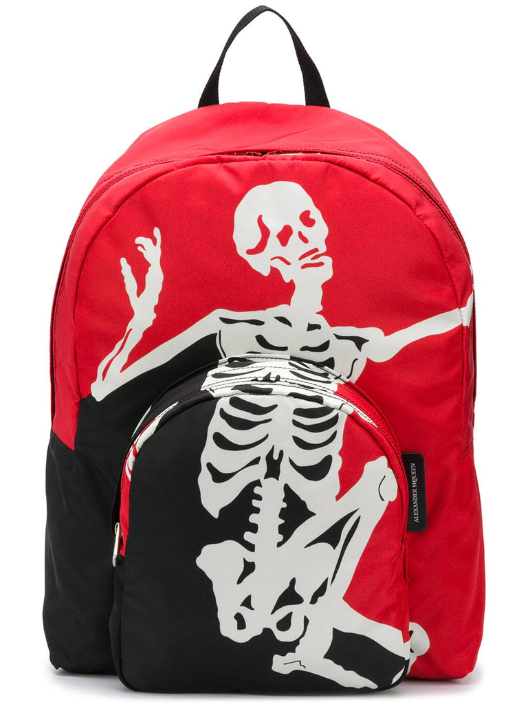 skeleton printed backpack