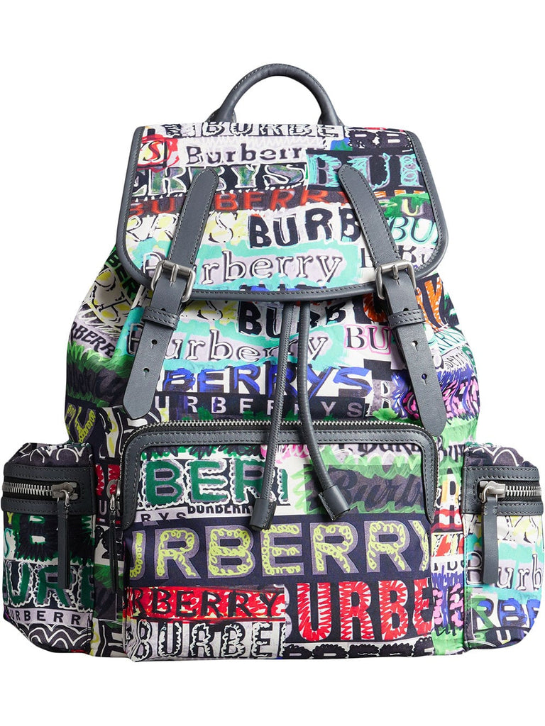 The Large Rucksack in Graffiti Logo Print