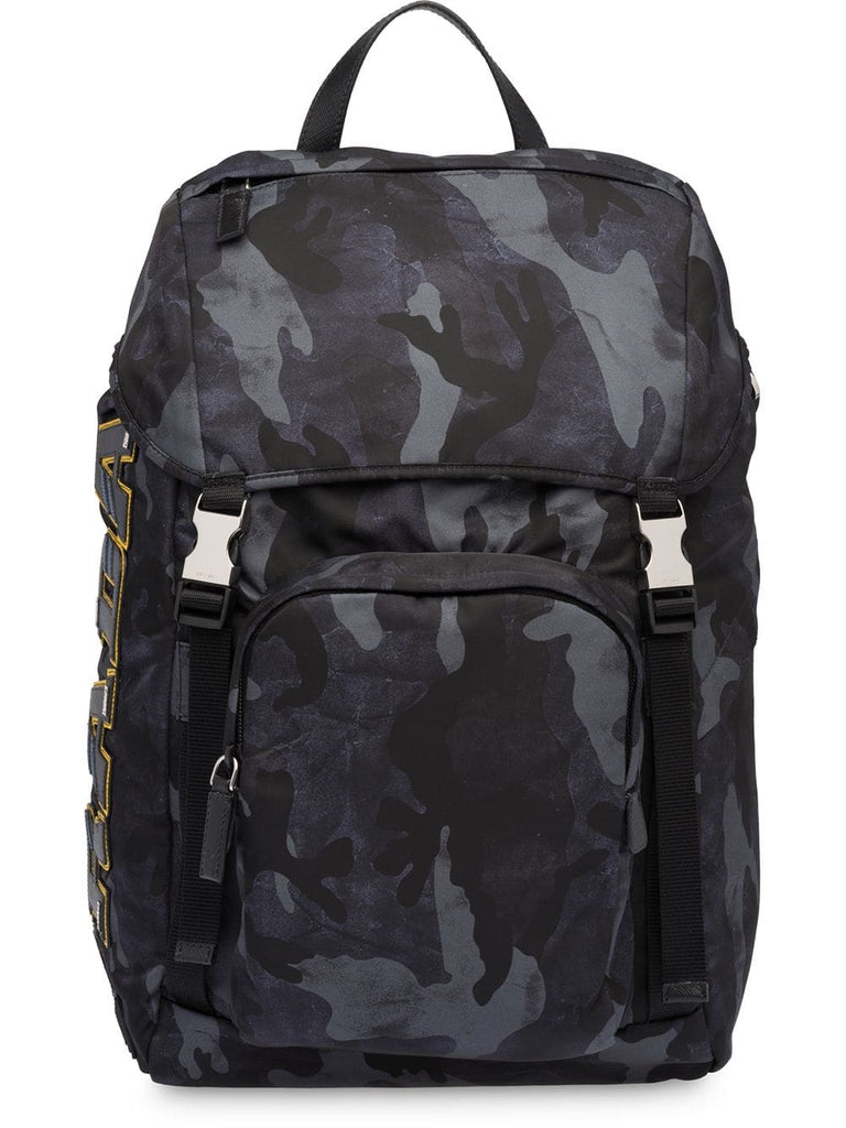 printed technical fabric backpack