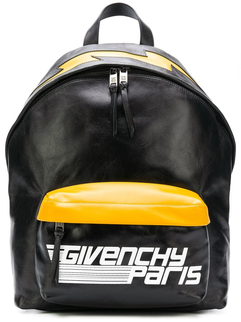 logo colour-block backpack