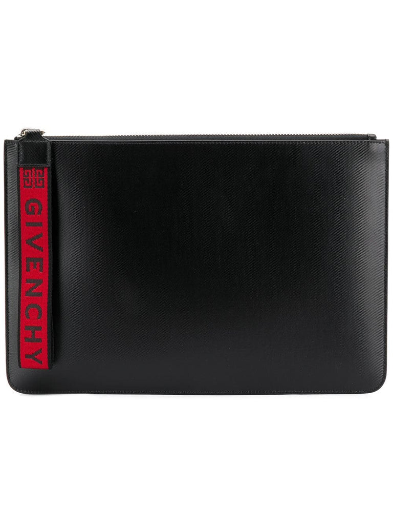 Saffiano leather clutch