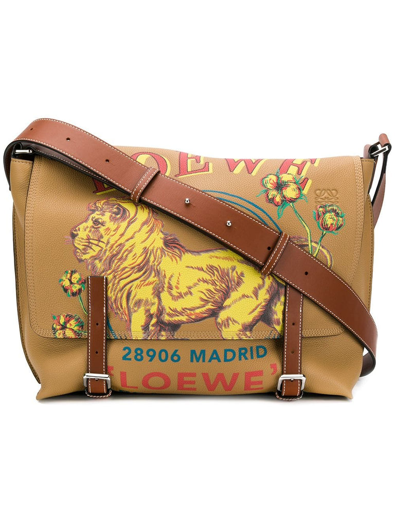 large printed shoulder bag