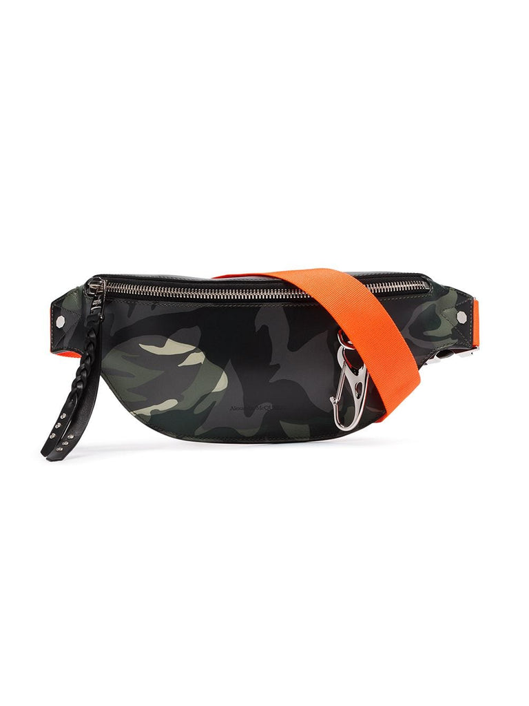 orange and camouflage harness belt bag