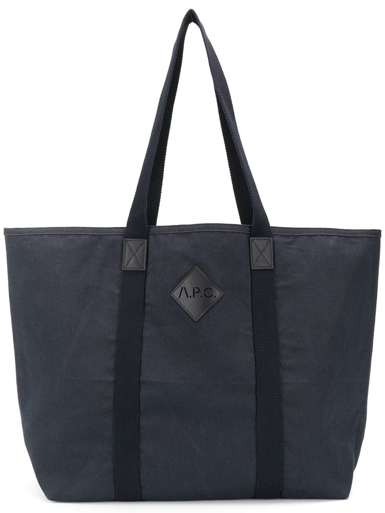 logo patch shopper tote