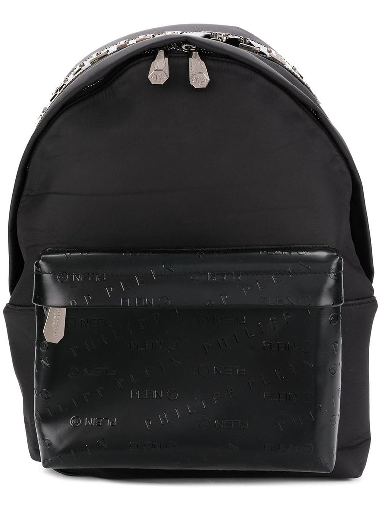 logo embossed backpack