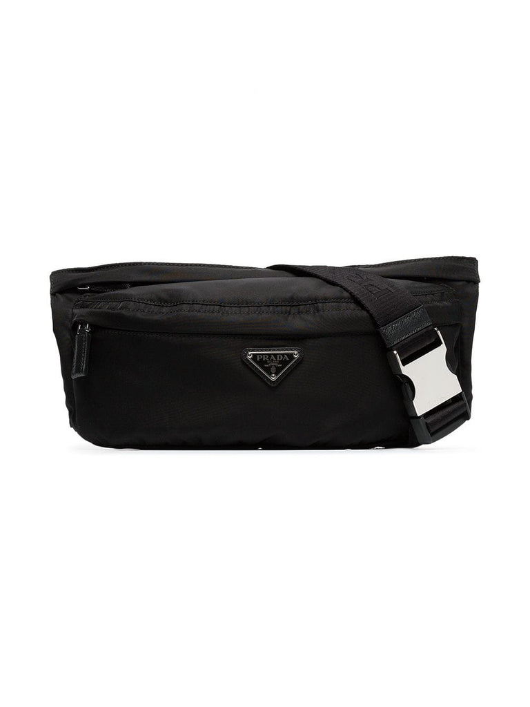 black logo crossbody belt bag