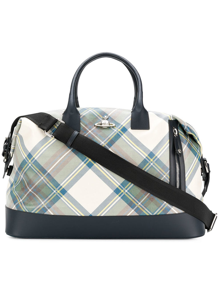 large tartan holdall