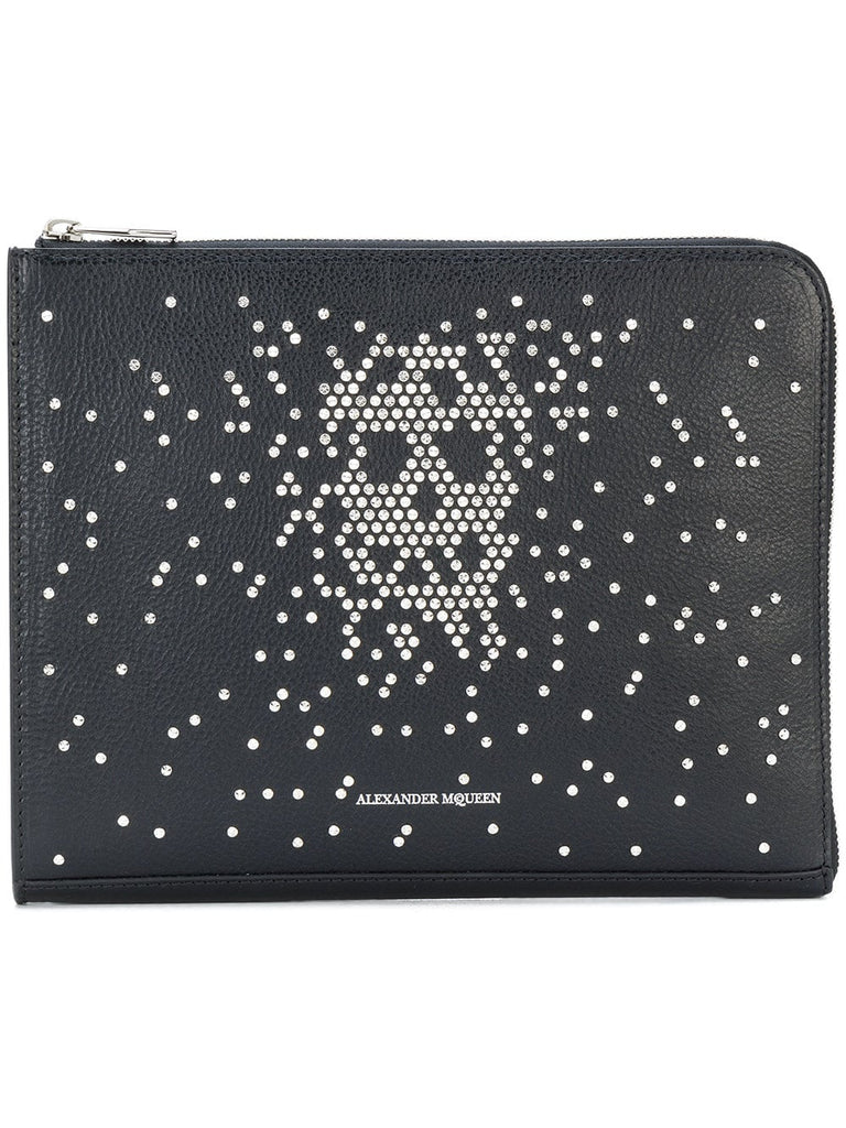 studded skull clutch