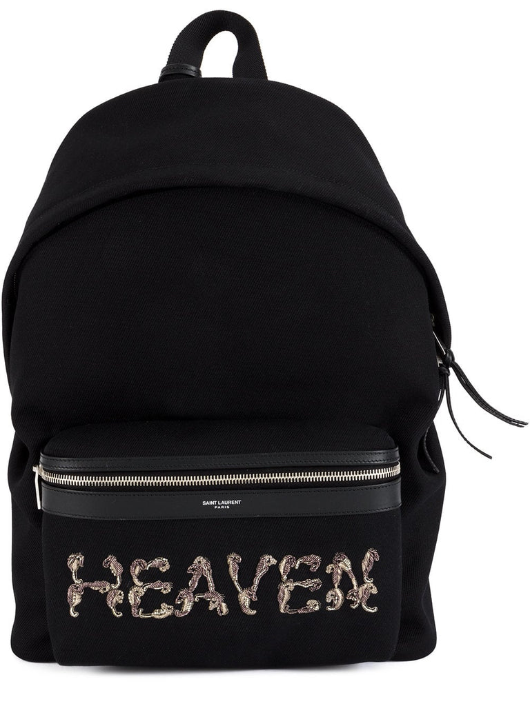 City embroidered backpack