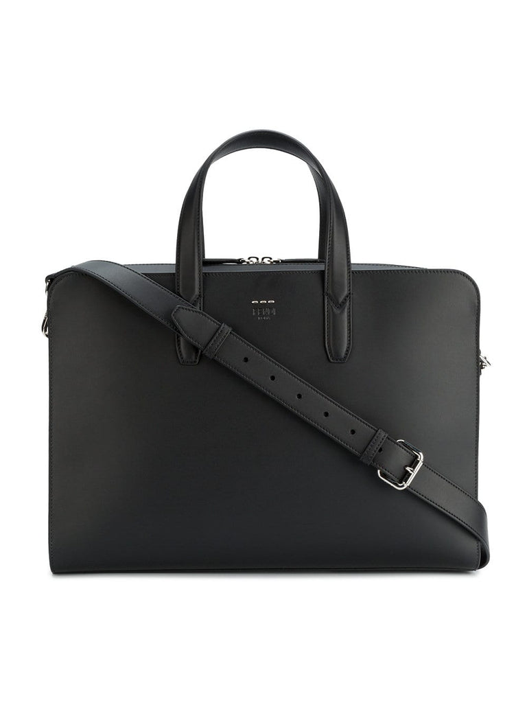 leather briefcase with shoulder strap