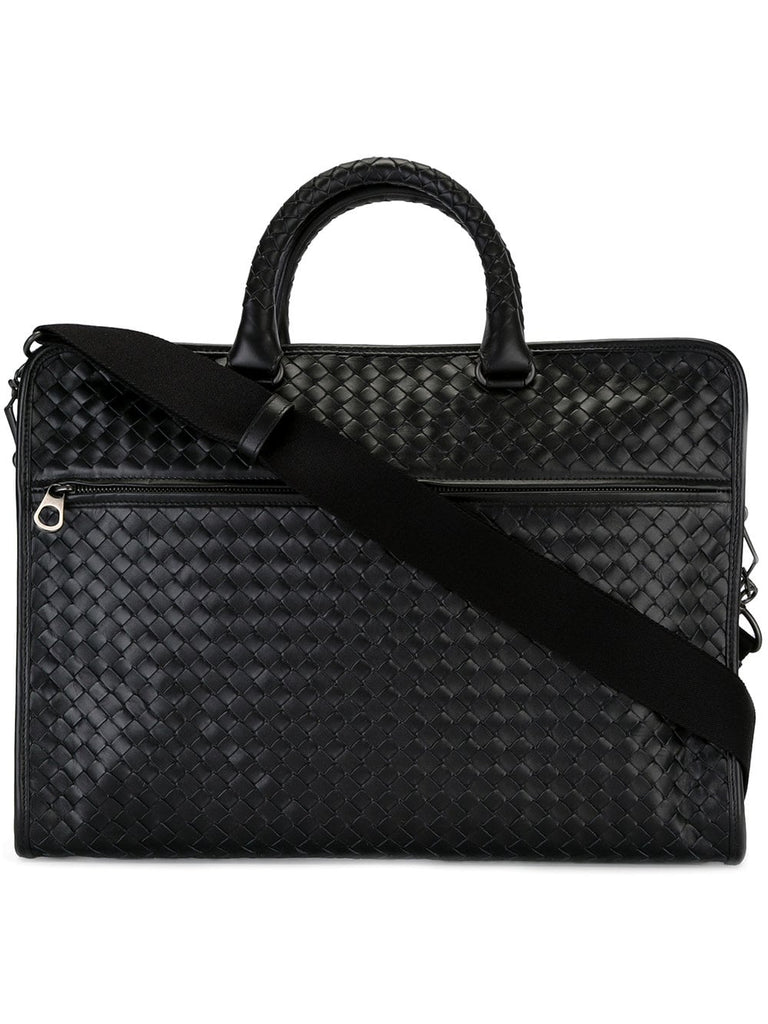 nero Intrecciato calf briefcase