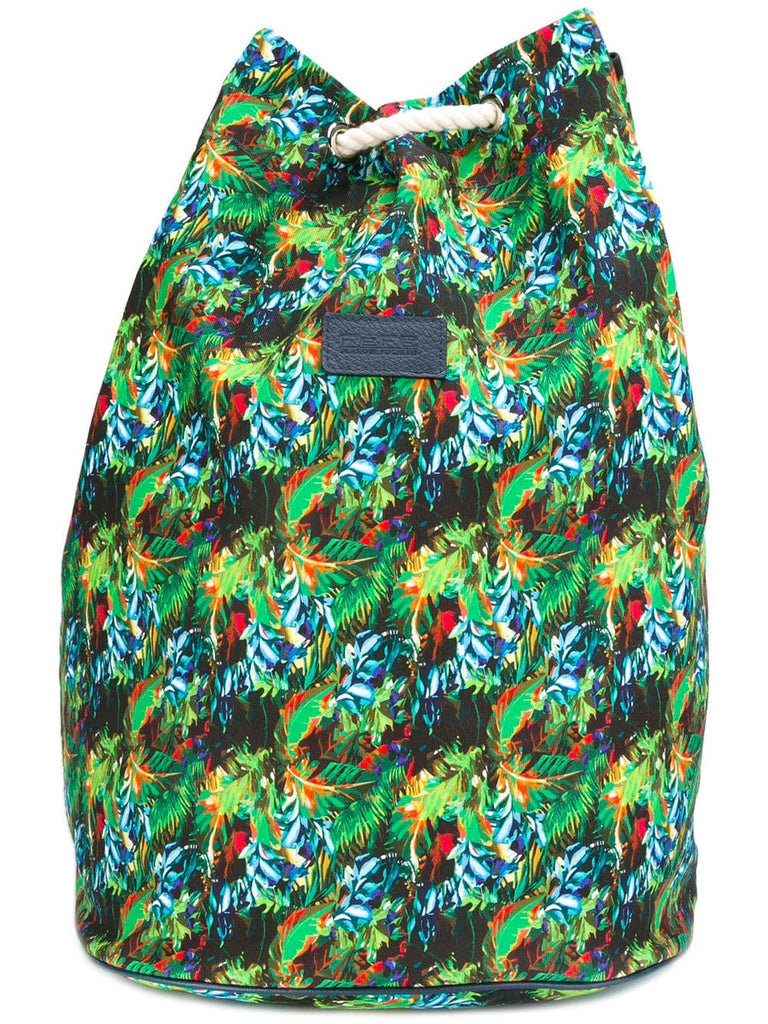 tropical print backpack