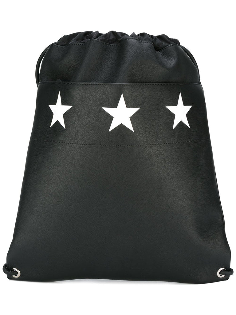 star print drawstring backpack