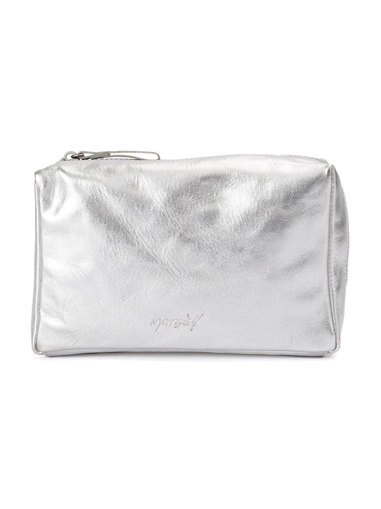 metallic shoulder bag