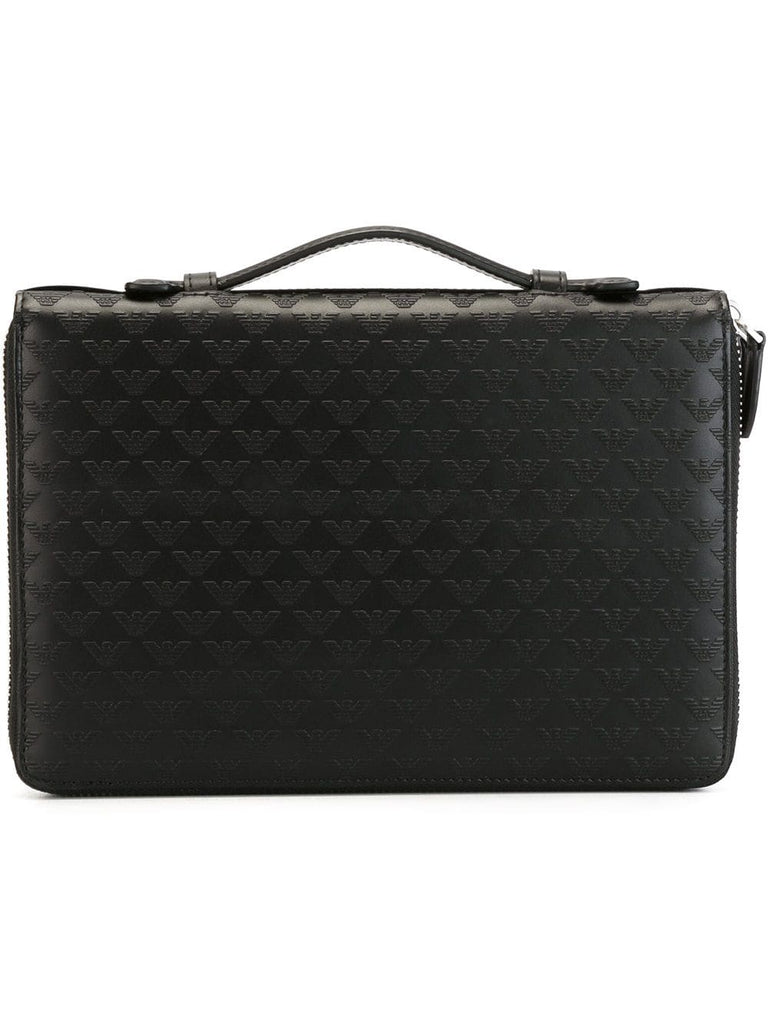 zip around monogram clutch