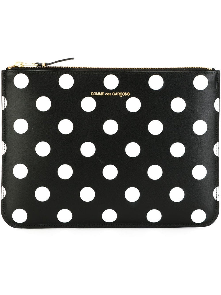 polka dot clutch