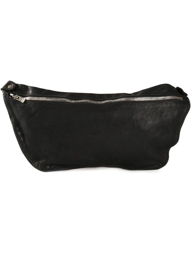 distressed leather shoulder bag