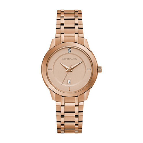 Wittnauer Womens Rose Goldtone Bracelet Watch-Wn4104