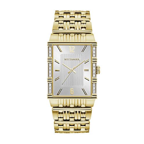 Wittnauer Mens Gold Tone Bracelet Watch-Wn3076