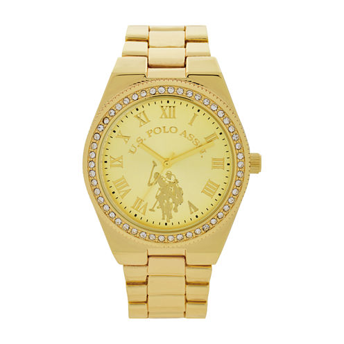 U.S. Polo Assn. Womens Gold Tone Bracelet Watch-Usc40224jc