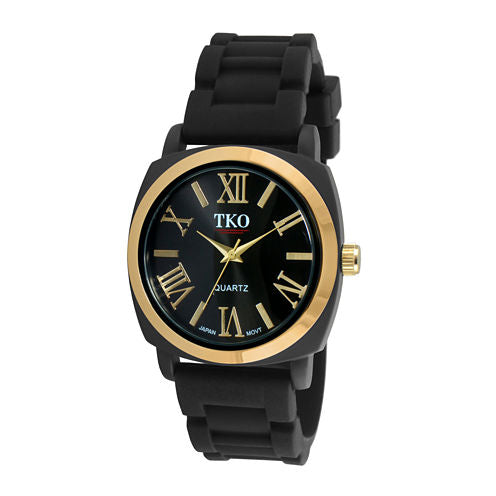 TKO ORLOGI Milano III Womens Black Silicone Strap Watch