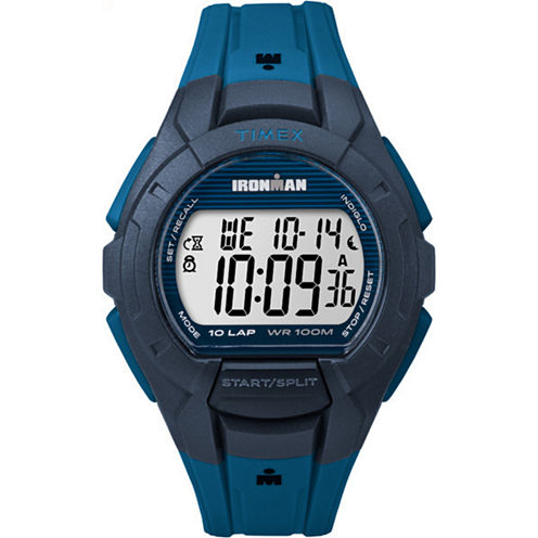 Timex Ironman Essential 10 Mens Blue Strap Watch-Tw5m114009j