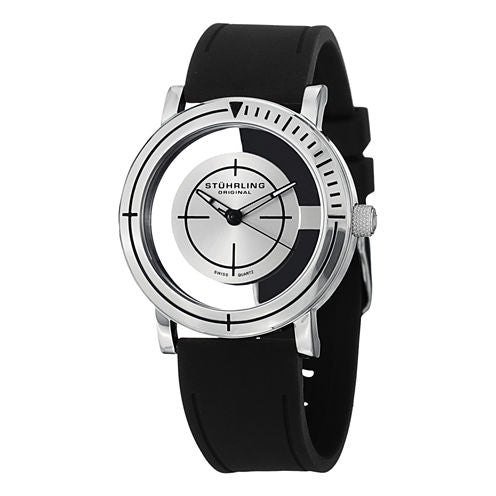 Stuhrling Mens Black Strap Watch-Sp14718