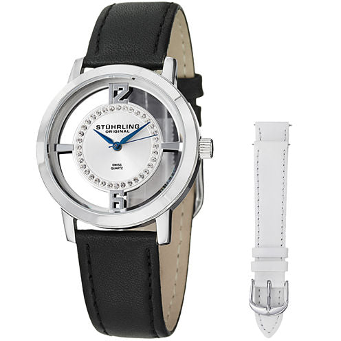 Stuhrling Mens Black Strap Watch-Sp14652