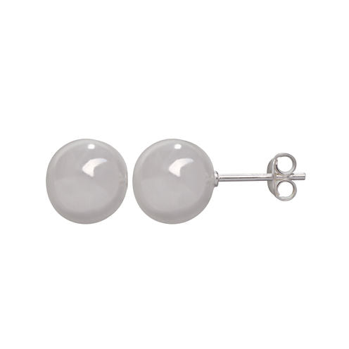 Sterling Silver 10mm Round Ball Stud Earrings