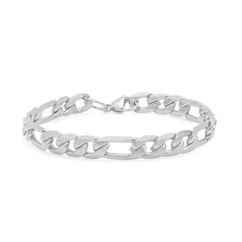 Steeltime Mens 8 1/2 Inch Stainless Steel Chain Bracelet