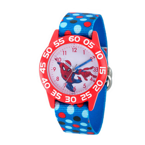 Spiderman Boys Blue Strap Watch-Wma000177