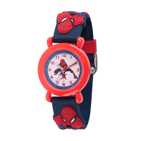 Spiderman Boys Blue Strap Watch-Wma000165