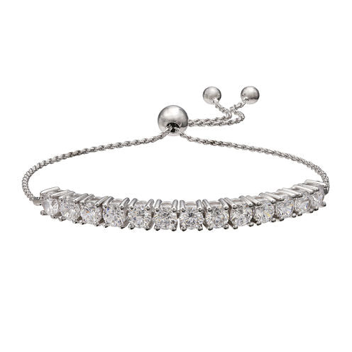 Sparkle Allure™ Cubic Zirconia Silver-Plated Bracelet