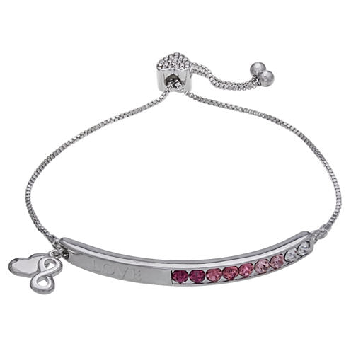 Sparkle Allure Womens Pink Stretch Bracelet