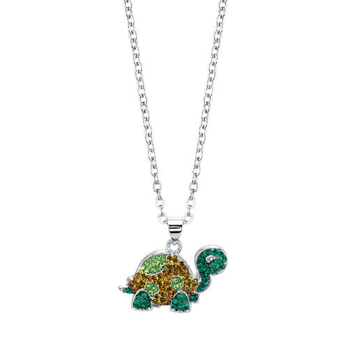 Sparkle Allure Womens Green Round Pendant Necklace