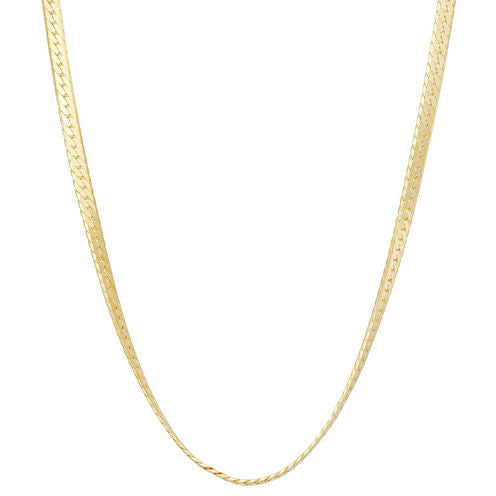 Solid Herringbone 18 Inch Chain Necklace